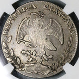 1843-Pi AM NGC XF Mexico 4 Reales Potosi Mint Cap Rays Silver Coin (23040104C)