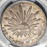 1863-Zs MO PCGS AU 55 Mexico 4 Reales Zacatecas Mint Silver Coin POP 1/0 (22070701C)