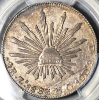 1863-Zs MO PCGS AU 55 Mexico 4 Reales Zacatecas Mint Silver Coin POP 1/0 (22070701C)