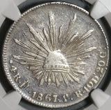 1867-Ho NGC XF Det Mexico 4 Reales Rare Hermosillo Mint Silver Coin (19122902C)
