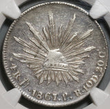 1867-Ho NGC XF Det Mexico 4 Reales Rare Hermosillo Mint Silver Coin (19122902C)