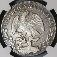 1867-Ho NGC XF Det Mexico 4 Reales Rare Hermosillo Mint Silver Coin (19122902C)