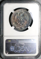 1868/58 Go NGC AU Mexico 4 Reales Guanajuato Overdate Silver Coin  (23011403C)