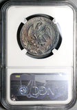 1868/58 Go NGC AU Mexico 4 Reales Guanajuato Overdate Silver Coin  (23011403C)