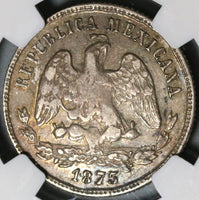 1875-Do NGC XF 45 Mexico 50 Centavos Rare Durango Mint Silver Coin (20092901C)