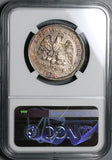 1876-As NGC AU Mexico 50 Centavos Alamos Mint Balance Scale Silver Coin (23031404C)