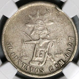 1885/3-Cn NGC VF Mexico 50 Centavos Culican Mint Balance Scale Silver 9k Coin (23041801C)