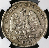 1885/3-Cn NGC VF Mexico 50 Centavos Culican Mint Balance Scale Silver 9k Coin (23041801C)