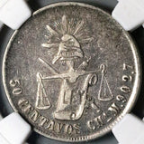 1886-CHa NGC VF Mexico 50 Centavos Chihuahua Mint Silver 18k Coin POP 1/0 (23011602C)