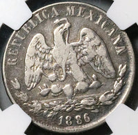 1886-CHa NGC VF Mexico 50 Centavos Chihuahua Mint Silver 18k Coin POP 1/0 (23011602C)