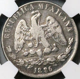 1886-CHa NGC VF Mexico 50 Centavos Chihuahua Mint Silver 18k Coin POP 1/0 (23011602C)