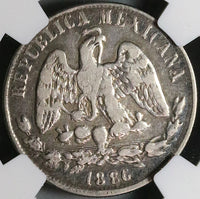 1886-CHa NGC VF Mexico 50 Centavos Chihuahua Mint Silver 18k Coin POP 1/0 (23011602C)