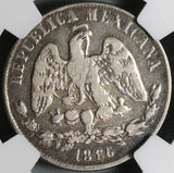 1886-CHa NGC VF Mexico 50 Centavos Chihuahua Mint Silver 18k Coin POP 1/0 (23011602C)