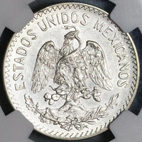 1912 NGC UNC Det Mexico 50 Centavos Silver Coin (22101101C)