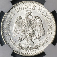 1912 NGC UNC Det Mexico 50 Centavos Silver Coin (22101101C)