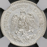1913/07 NGC AU Det Mexico 50 Centavos Rare Overdate Silver Coin (21090604C)