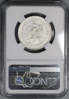 1913/07 NGC AU Det Mexico 50 Centavos Rare Overdate Silver Coin (21090604C)