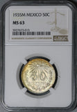 1935 NGC MS 63 Mexico 50 Centavos Silver 1 Year Type Coin (21051002C)