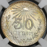 1935 NGC MS 65 Mexico 50 Centavos 1 Year Type GEM Silver Coin (21051003C)