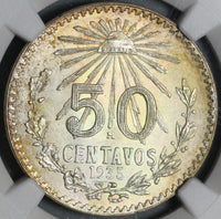 1935 NGC MS 65 Mexico 50 Centavos 1 Year Type GEM Silver Coin (21051003C)