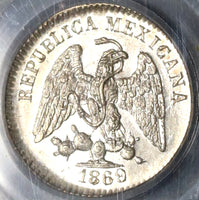 1869/8-Mo PCGS MS 64 Mexico 5 Centavos Mint State Silver 40k Minted Coin (19102601C)