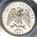 1869/8-Mo PCGS MS 64 Mexico 5 Centavos Mint State Silver 40k Minted Coin (19102601C)