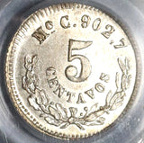 1869/8-Mo PCGS MS 64 Mexico 5 Centavos Mint State Silver 40k Minted Coin (19102601C)