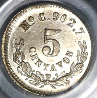 1869/8-Mo PCGS MS 64 Mexico 5 Centavos Mint State Silver 40k Minted Coin (19102601C)