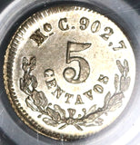 1869/8-Mo PCGS MS 64 Mexico 5 Centavos Mint State Silver 40k Minted Coin (19102601C)