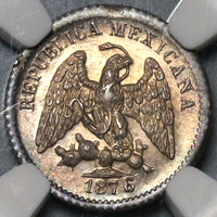 1876/5-Mo NGC MS 65 Mexico 5 Centavos Mint State Silver Coin POP 2/1 (20022403C)