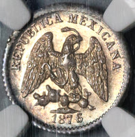 1876/5-Mo NGC MS 65 Mexico 5 Centavos Mint State Silver Coin POP 2/1 (20022403C)