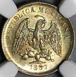 1887-Zs NGC MS 65 Mexico 5 Centavos Mint State Silver Coin POP 1/1 (22060801C)