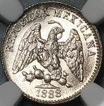 1888-Go NGC MS 66 Mexico 5 Centavos Guanajuato Mint State Silver Coin POP 6/0 (22061803C)