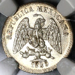 1889-Ho NGC MS 64 Mexico 5 Centavos Hermosillo Mint State Silver Coin 67K minted (19102402C)