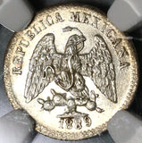 1889-Ho NGC MS 64 Mexico 5 Centavos Hermosillo Mint State Silver Coin 67K minted (19102402C)
