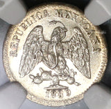 1889-Ho NGC MS 64 Mexico 5 Centavos Hermosillo Mint State Silver Coin 67K minted (19102402C)