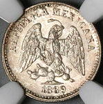 1889-Zs NGC MS 63 Mexico 5 Centavos Zacatecas Mint State Silver Coin POP 2/1 (22060802C)