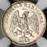 1889-Zs NGC MS 63 Mexico 5 Centavos Mint State Silver Coin POP 2/1 (22060802C)