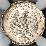 1889-Zs NGC MS 63 Mexico 5 Centavos Mint State Silver Coin POP 2/1 (22060802C)