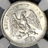 1891/89-Pi NGC MS 64 Mexico 5 Centavos Silver Coin POP 1/1 (18110803C)