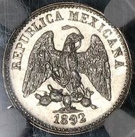 1892-Mo NGC MS 64 Mexico 5 Centavos Mint State Silver Coin (23010902C)