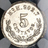 1892-Mo NGC MS 64 Mexico 5 Centavos Mint State Silver Coin (23010902C)