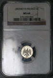 1892-Mo NGC MS 64 Mexico 5 Centavos Mint State Silver Coin (23010902C)