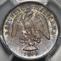 1898-Mo PCGS MS 64 Mexico 5 Centavos Mint State Silver 80k Minted Coin POP 1/0 (20090501C)