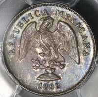 1898-Mo PCGS MS 64 Mexico 5 Centavos Mint State Silver 80k Minted Coin POP 1/0 (20090501C)