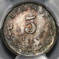 1898-Mo PCGS MS 64 Mexico 5 Centavos Mint State Silver 80k Minted Coin POP 1/0 (20090501C)