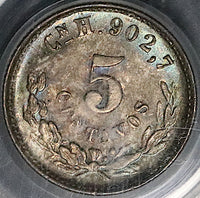 1904-Cn PCGS MS 65 Mexico 5 Centavos Culiacan Mint Silver Coin (22050902D)