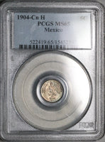 1904-Cn PCGS MS 65 Mexico 5 Centavos Culiacan Mint Silver Coin (22050902D)