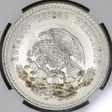 1947 NGC MS 66 Mexico 5 Pesos Cuahtemoc Aztec Mint State Silver Coin (19080901C)