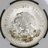 1947 NGC MS 66 Mexico 5 Pesos Cuahtemoc Aztec Mint State Silver Coin (19080901C)